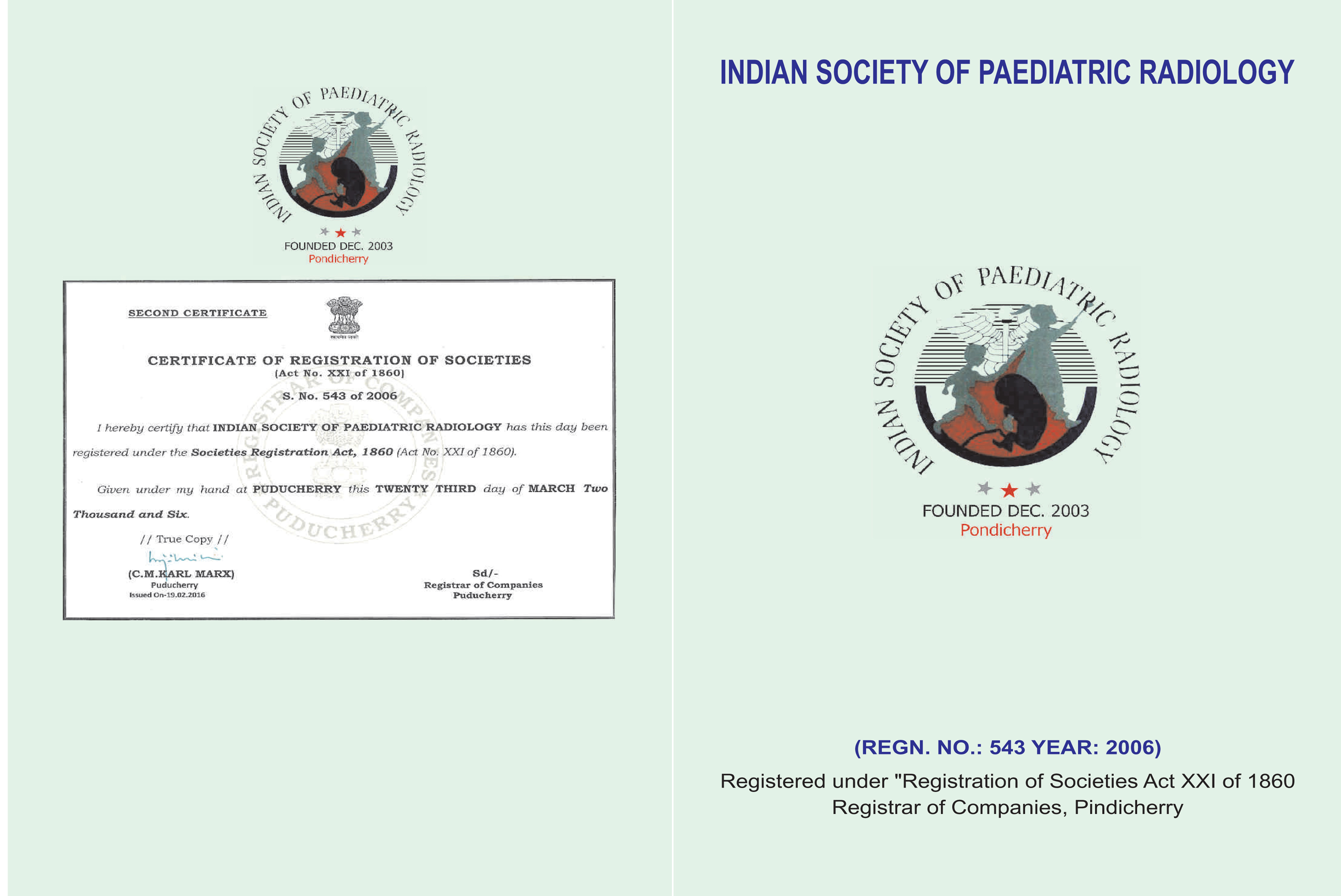 Society Registration Certificate