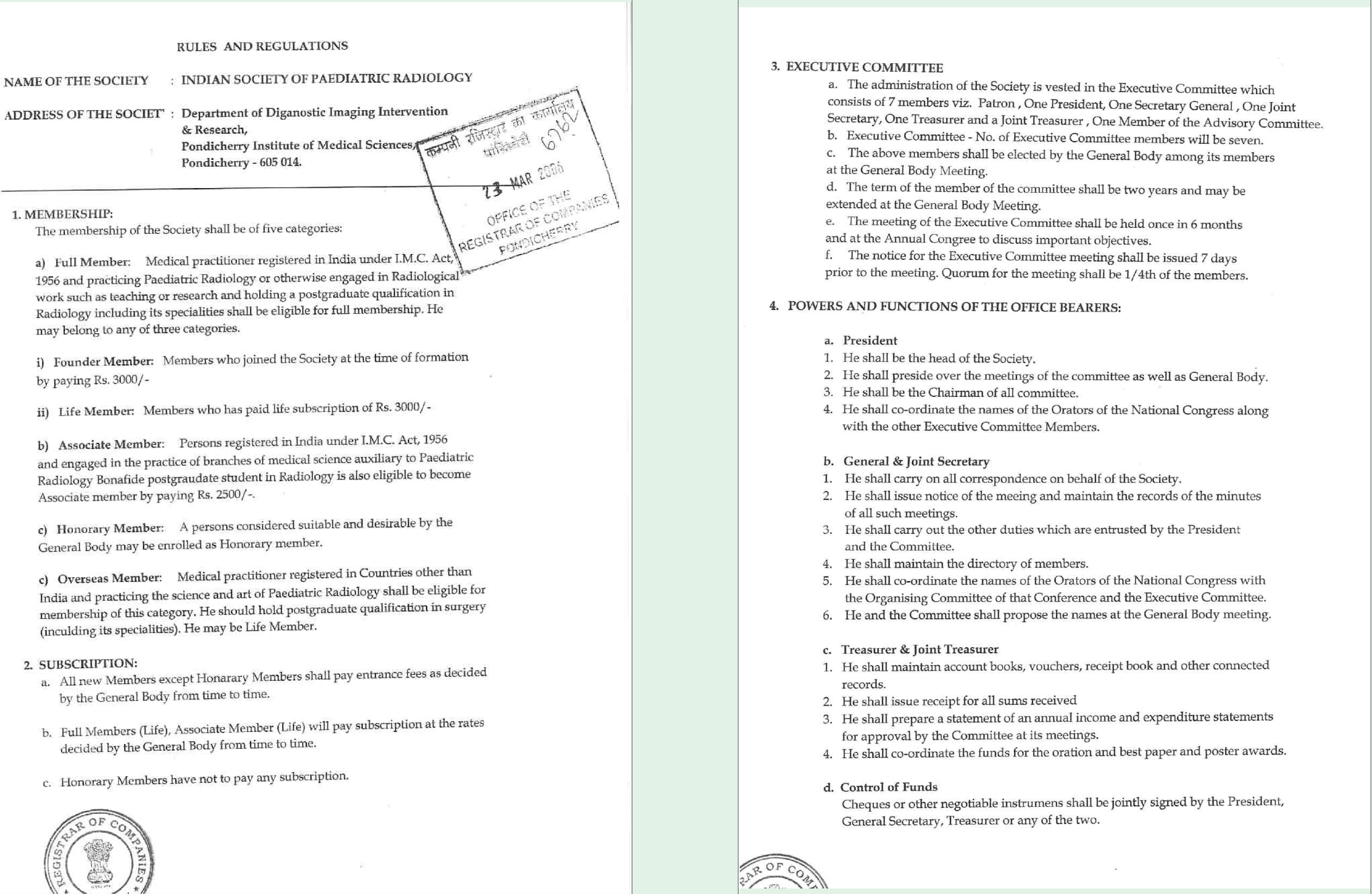 Rules and Regulations (Part 1)