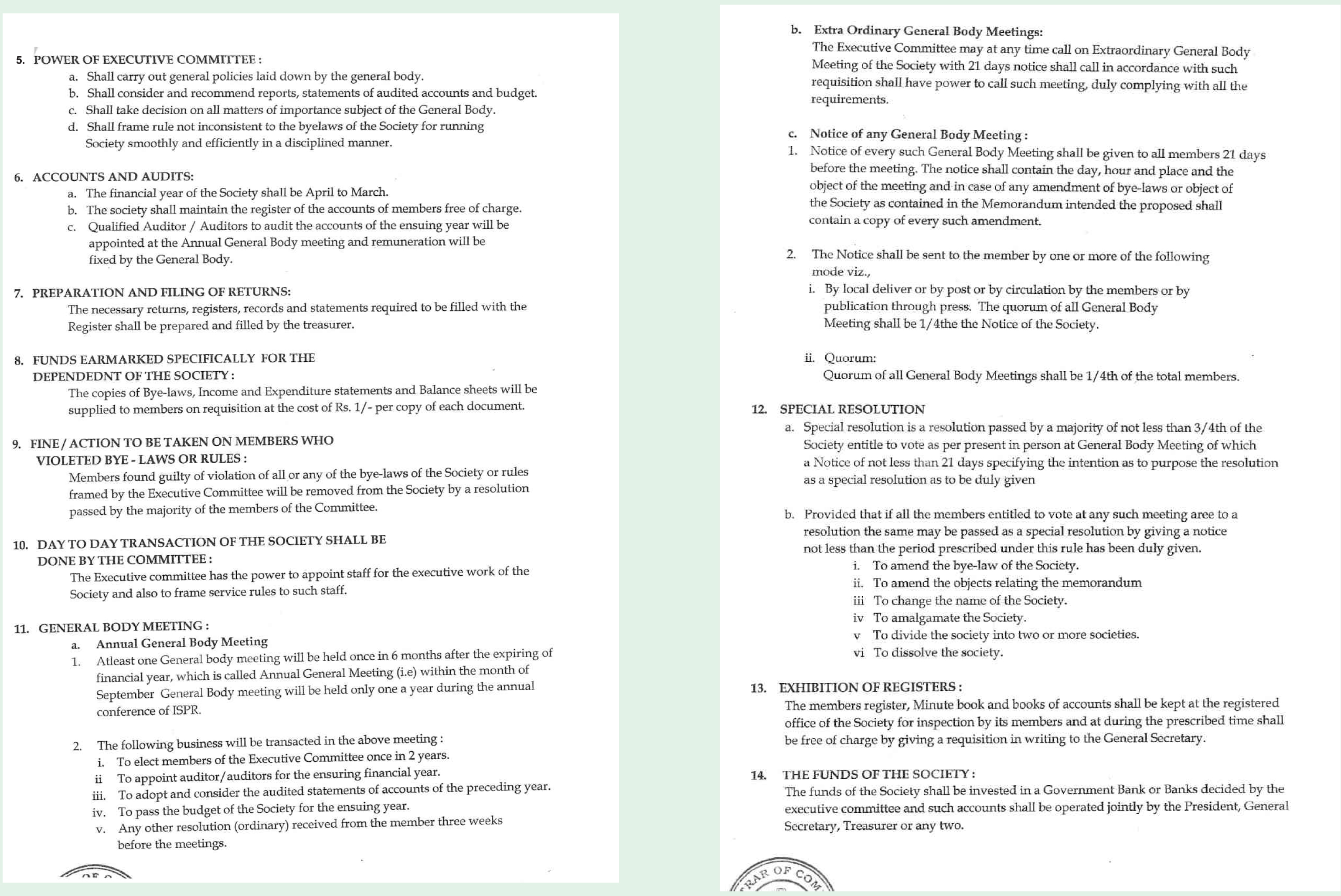 Rules and Regulations (Part 3)